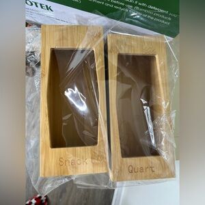 Brand New-Kootek Bamboo Bag Storage/Organizer (Snack & Quart Size Only)